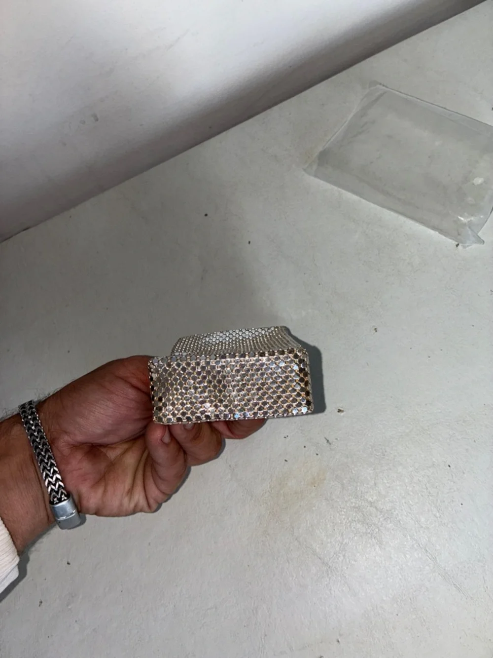 Whiting & Davis Silver Mesh cigarette Case